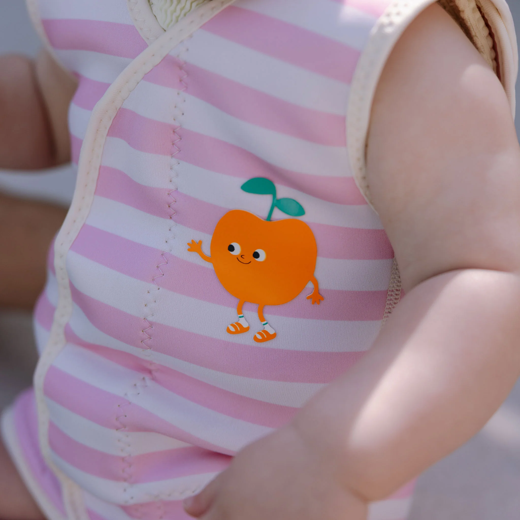 Baby Wetsuit - Poppy the Peach Pink Stripe - Image 4