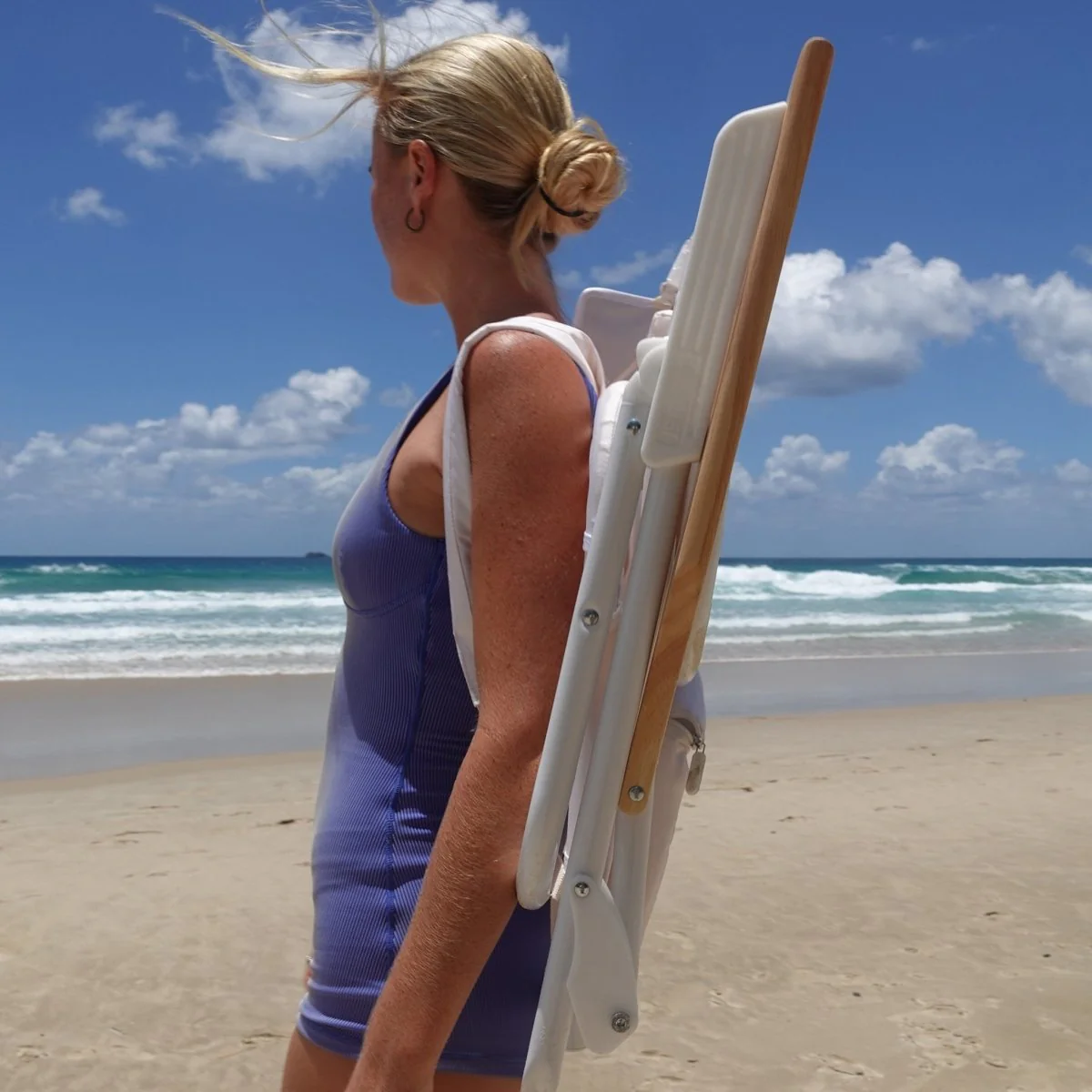 Deluxe Beach Chair  - Cream - Image 6