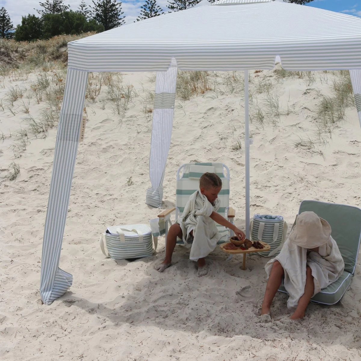 Deluxe Beach Chair - Sea Sage Stripe - Image 3