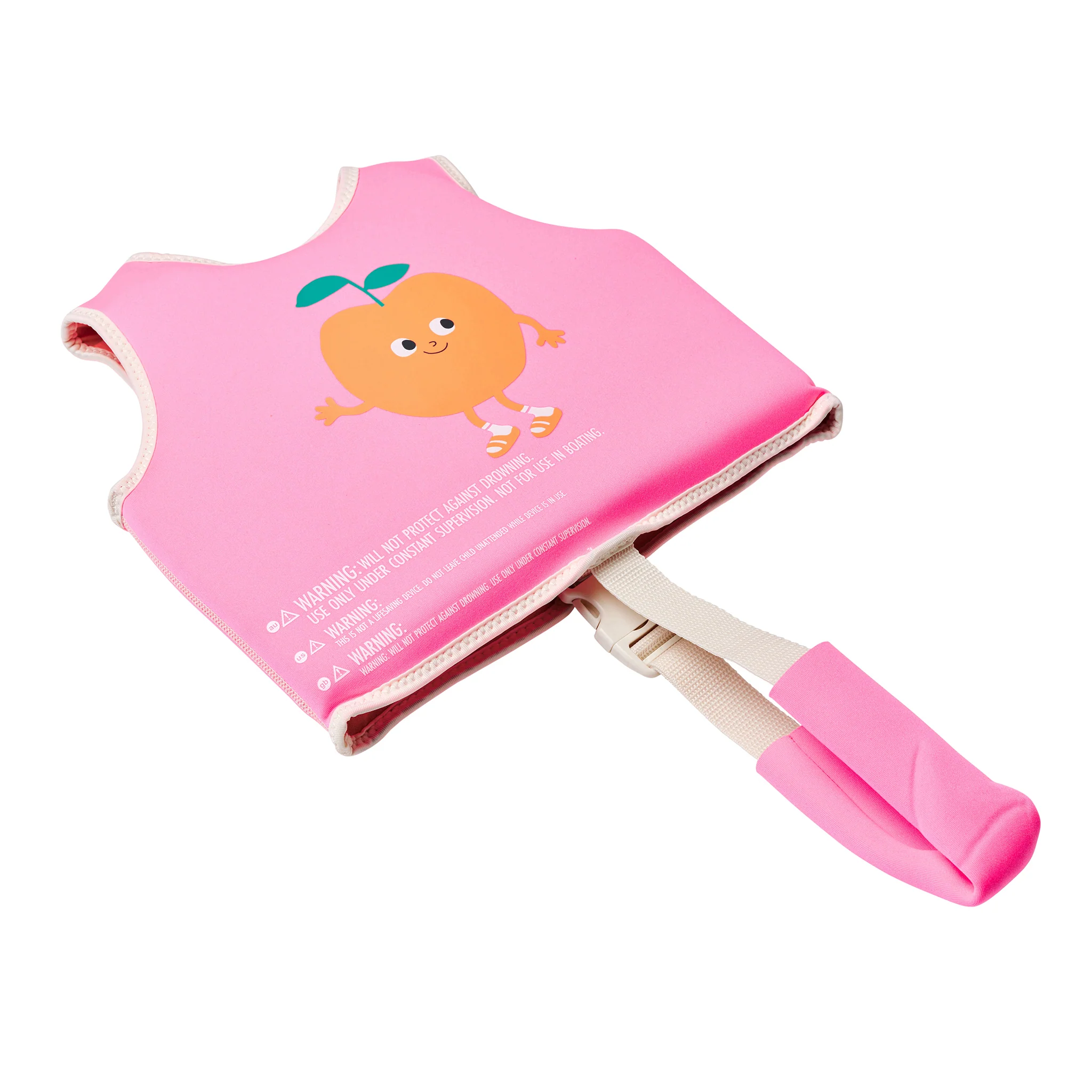 Kids Swim Vest 1-2 - Poppy the Peach Neon Pink - Image 5
