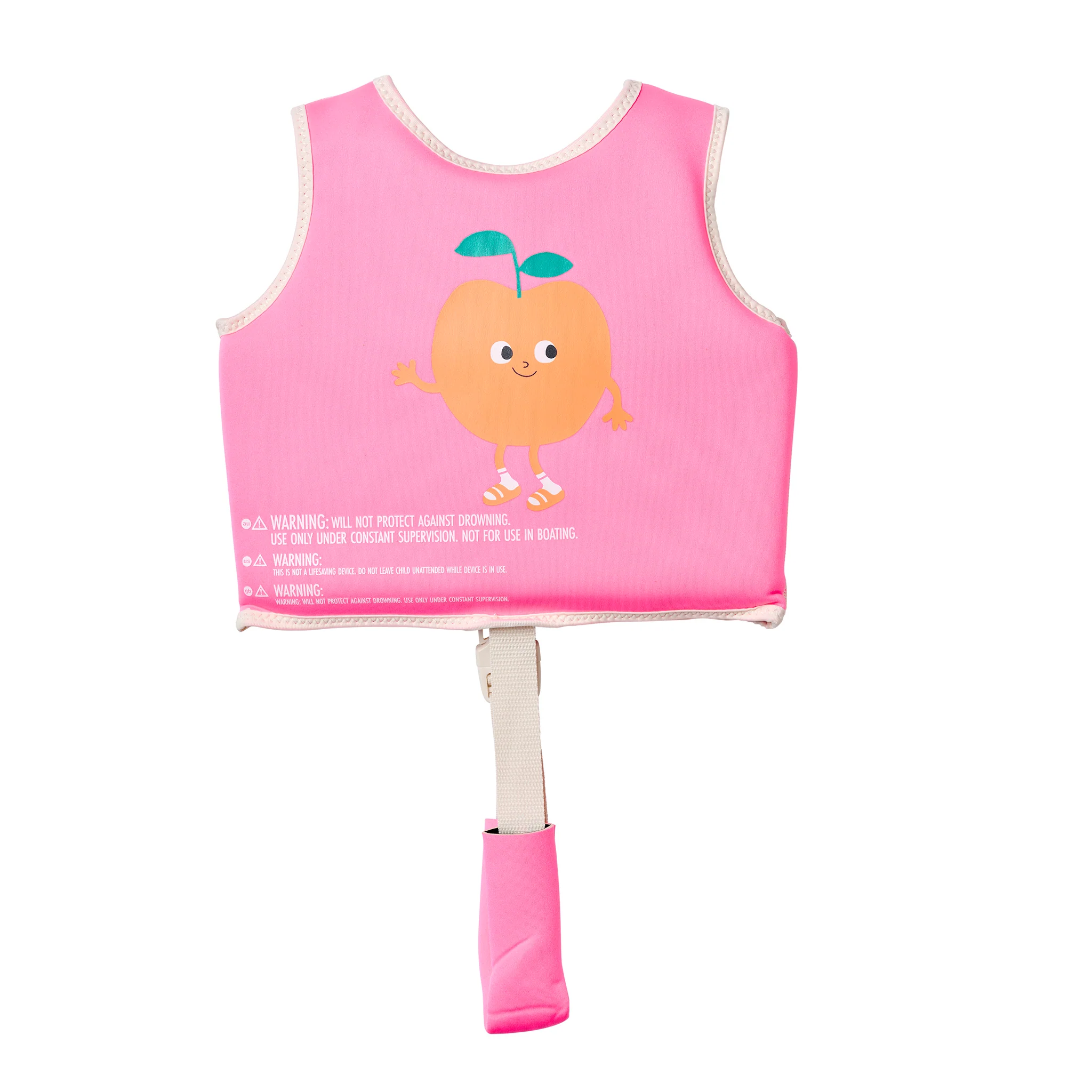 Kids Swim Vest 1-2 - Poppy the Peach Neon Pink - Image 6