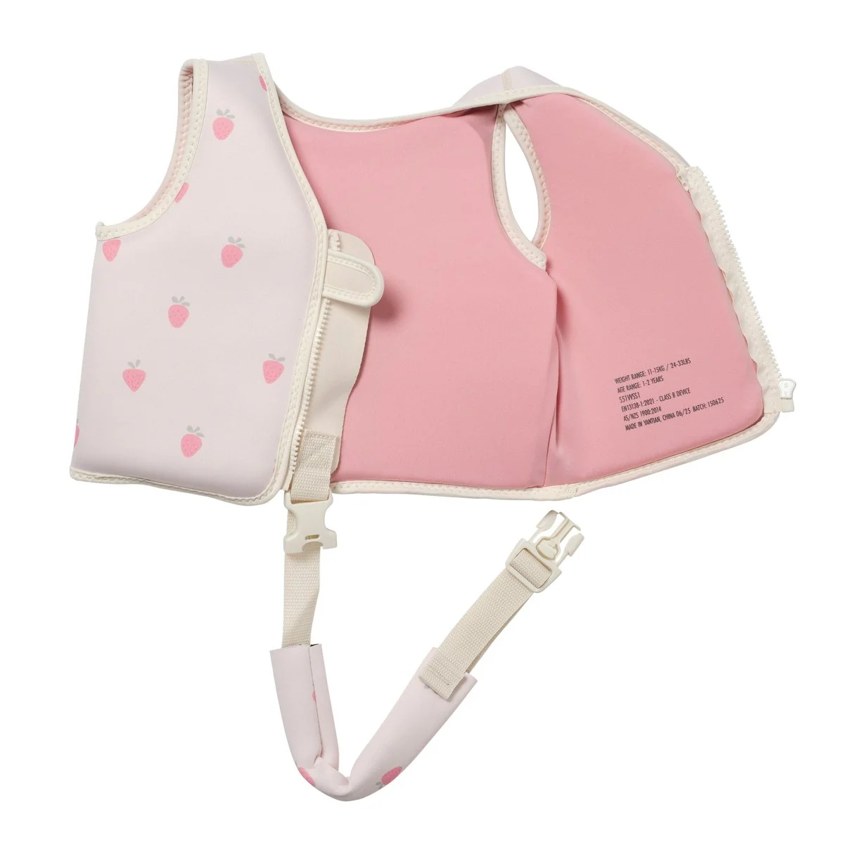 Kids Swim Vest 1-2 - Strawberry Sunshine - Image 4