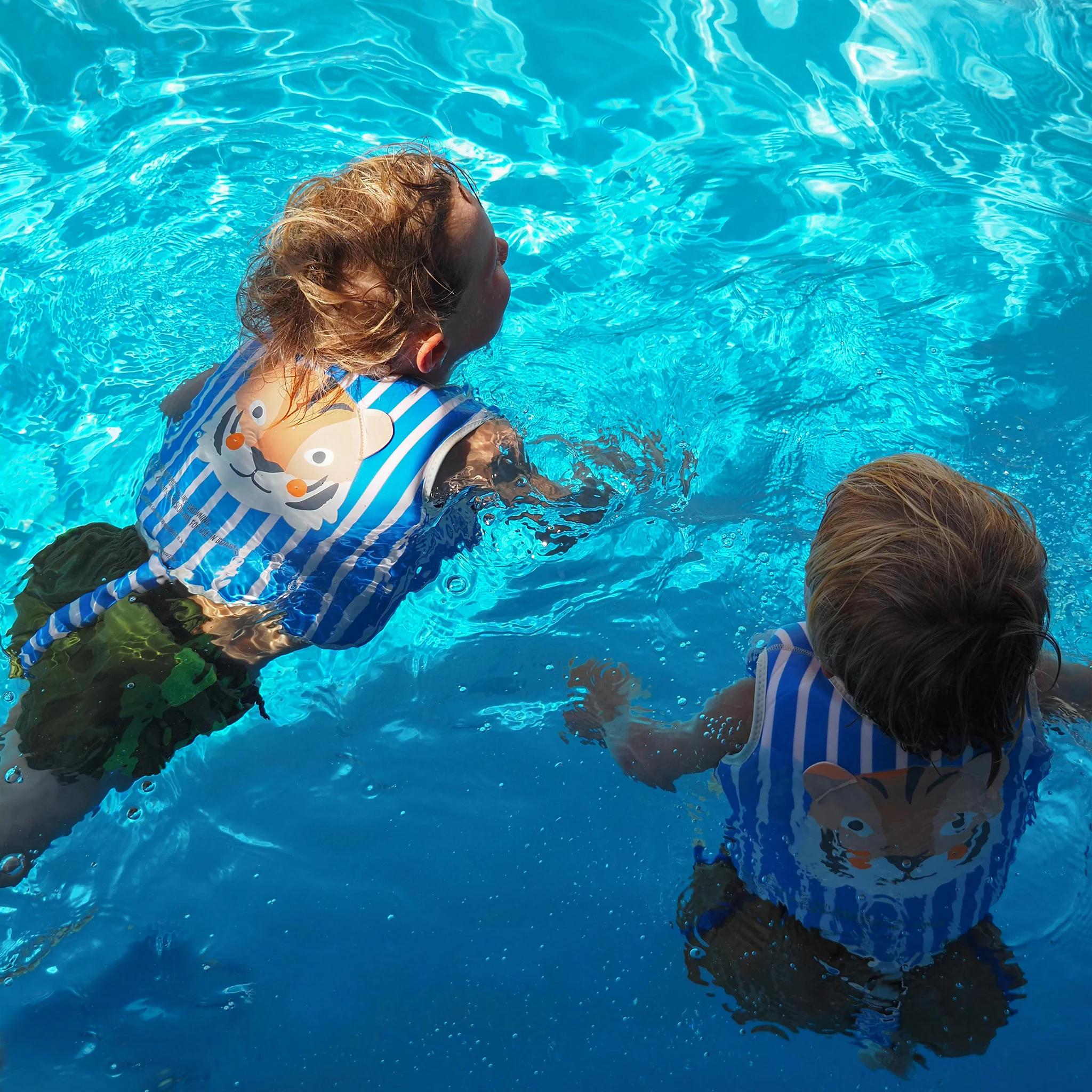 Kids Swim Vest 1-2 - Tino the Tiger Blue - Image 5