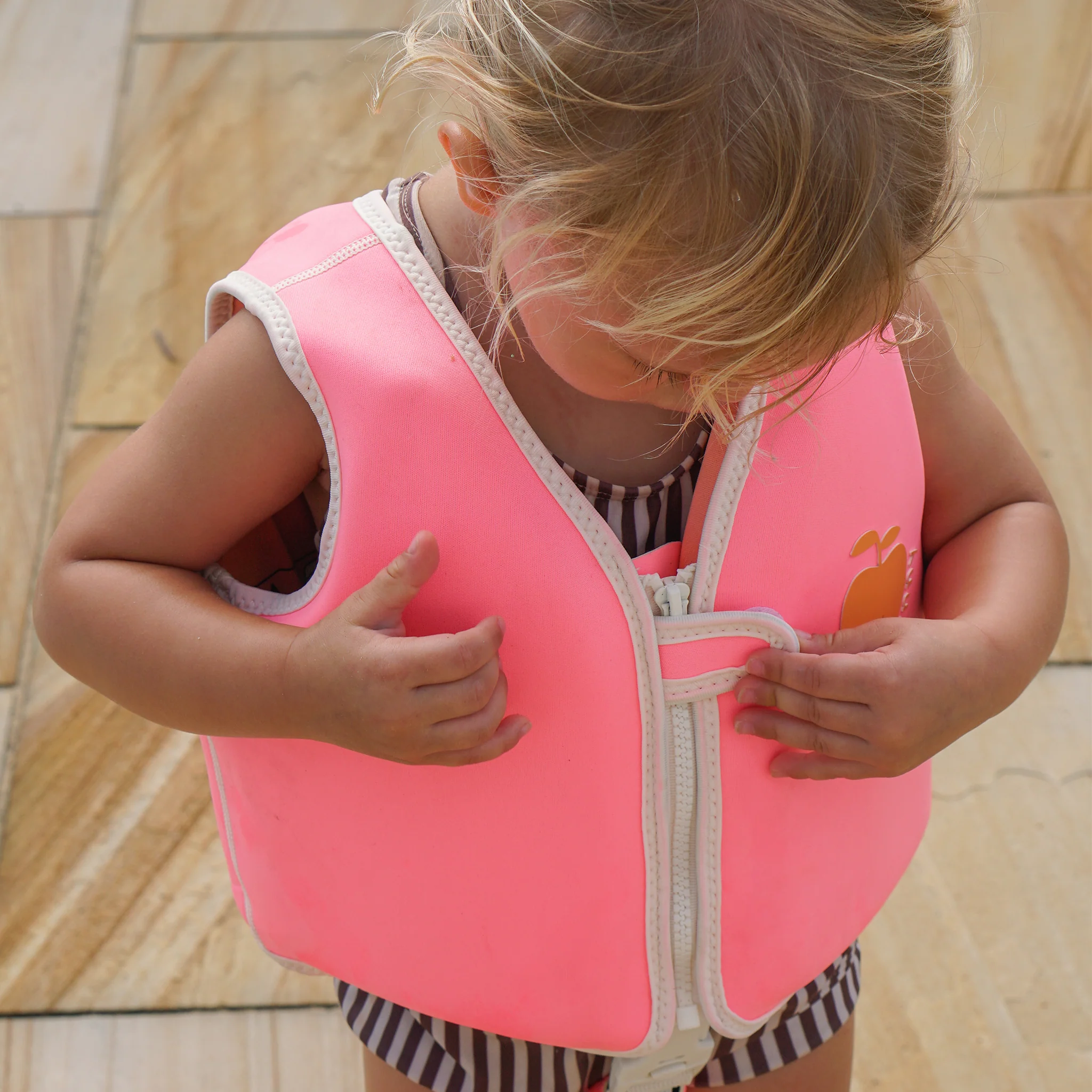 Kids Swim Vest 2-3 - Poppy the Peach - Image 3