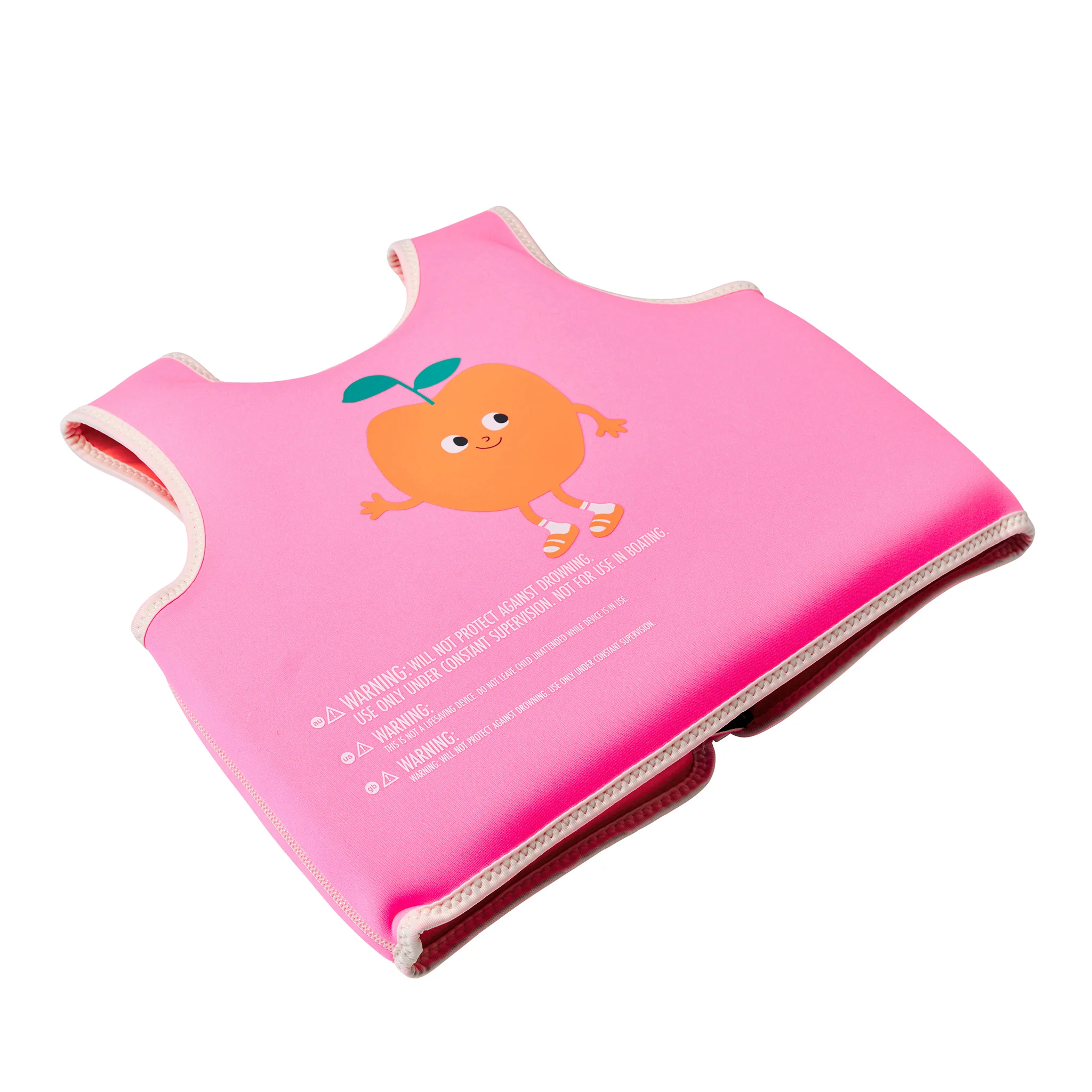 Kids Swim Vest 3-6 - Poppy the Peach Neon Pink - Image 9