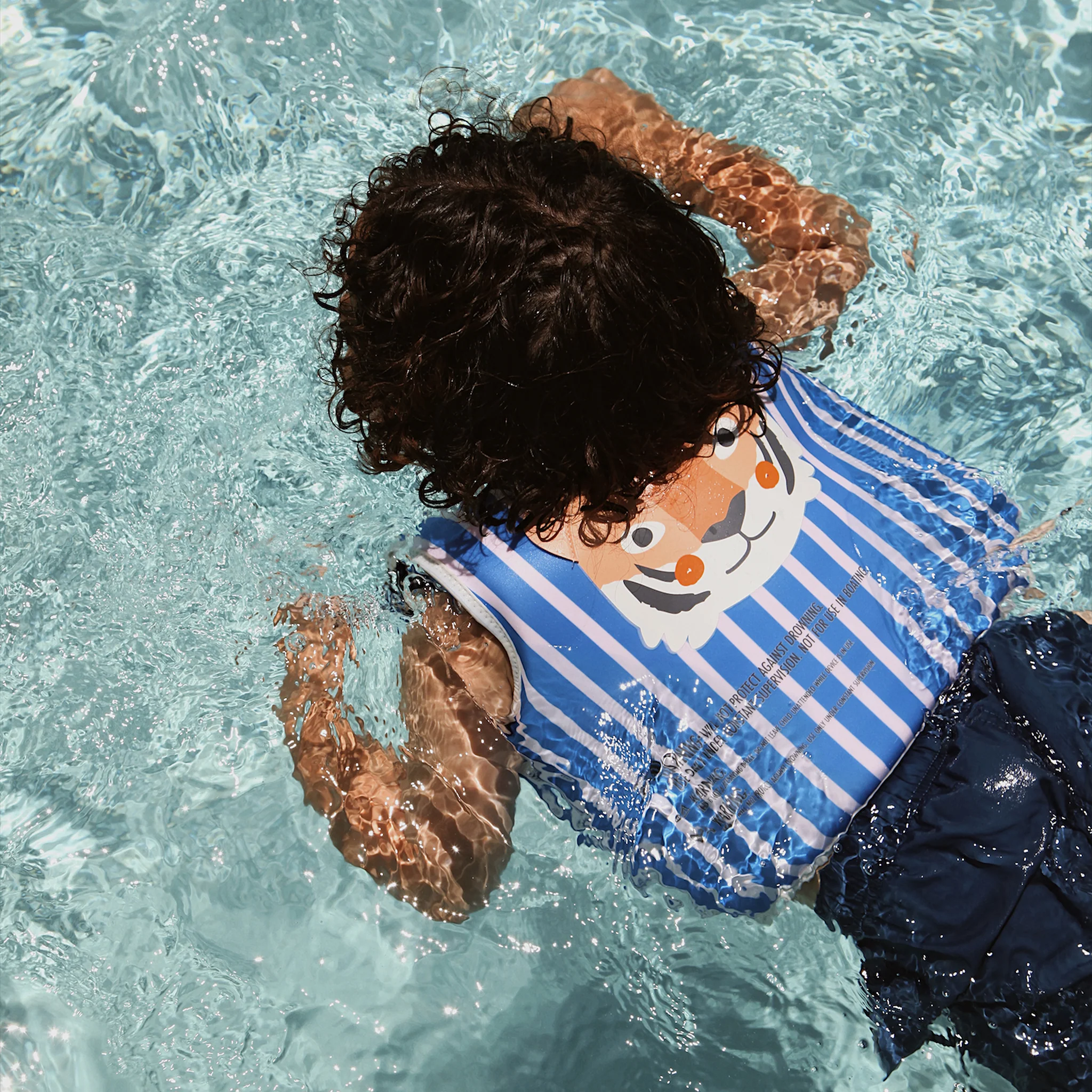 Kids Swim Vest 3-6 - Tino the Tiger Blue - Image 3