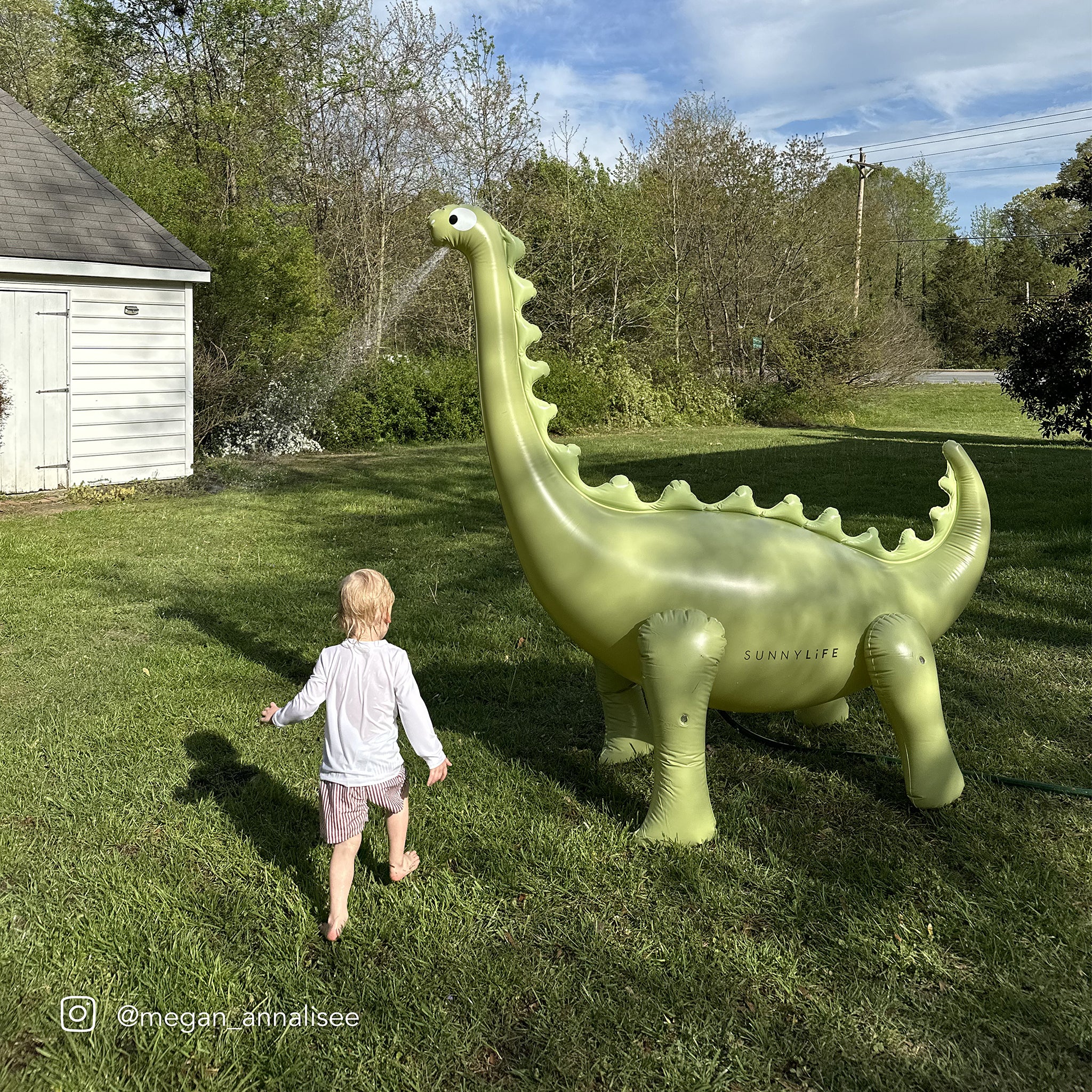 Inflatable Giant Dino Sprinkler - Green - Image 4