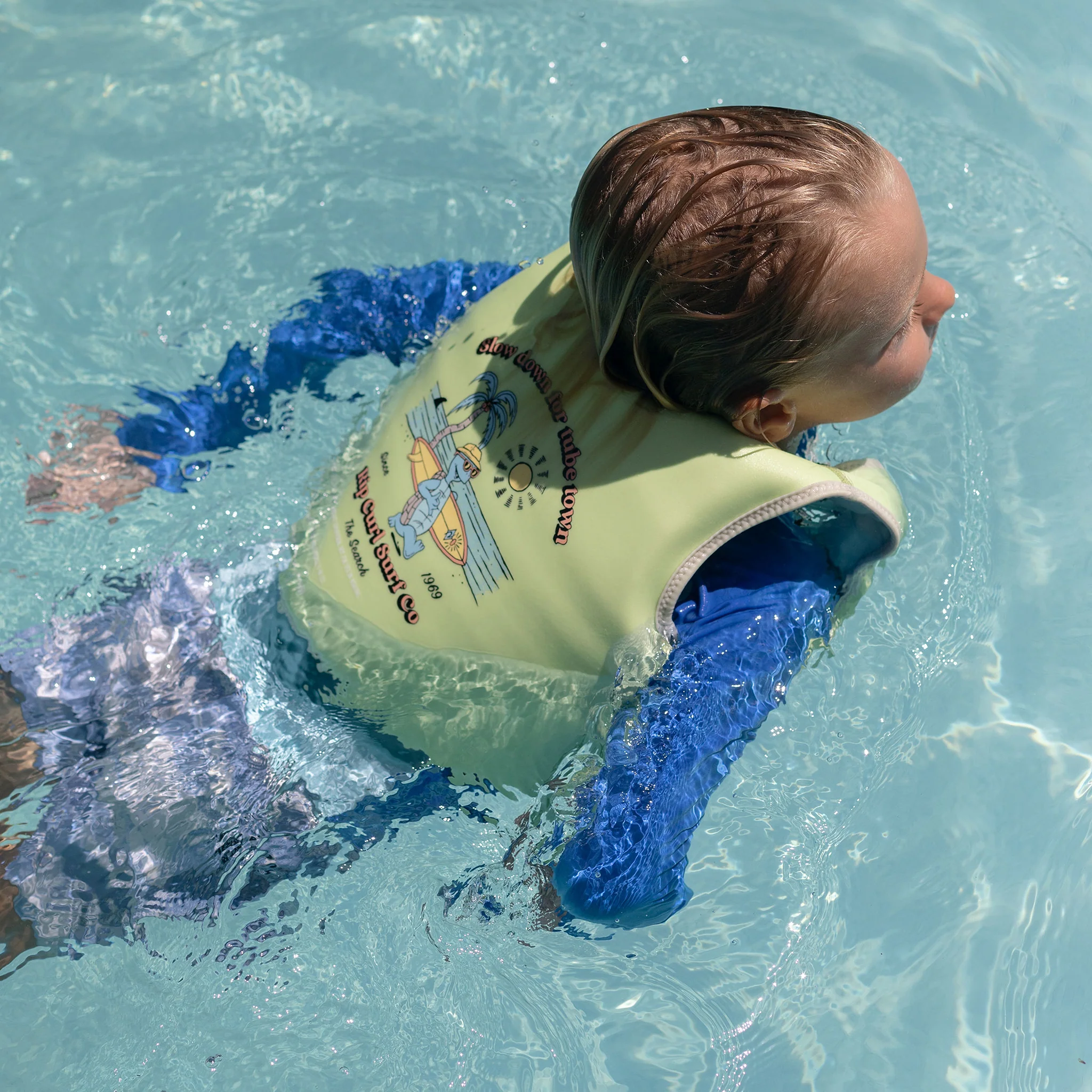 Kids Swim Vest 3-6 Shred Turtle Aqua - Image 5