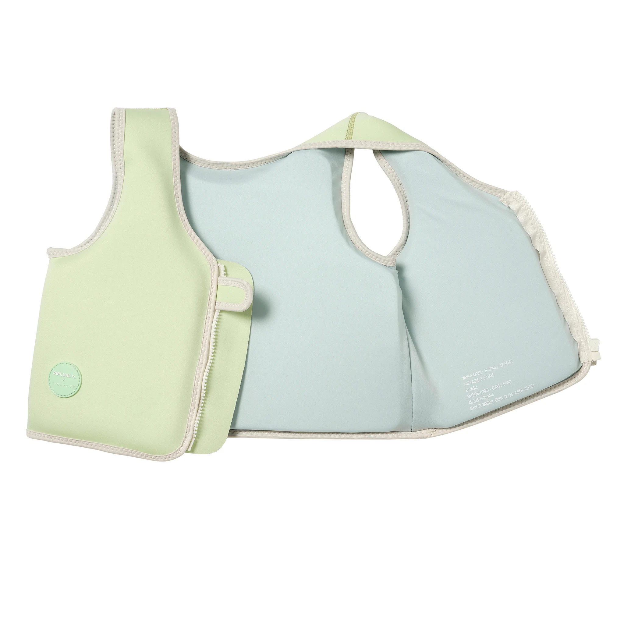 Kids Swim Vest 3-6 Shred Turtle Aqua - Image 7