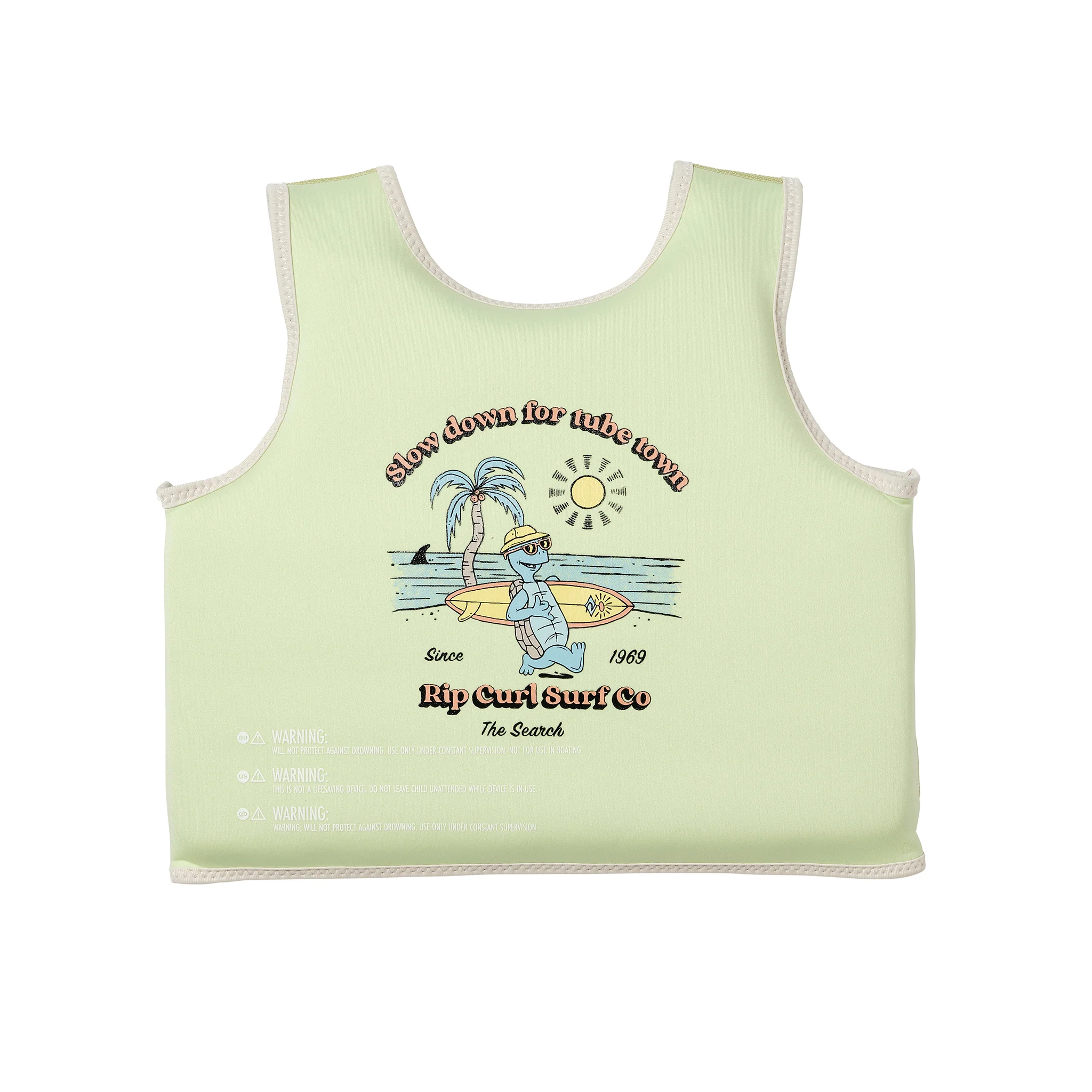 Kids Swim Vest 3-6 Shred Turtle Aqua - Image 8