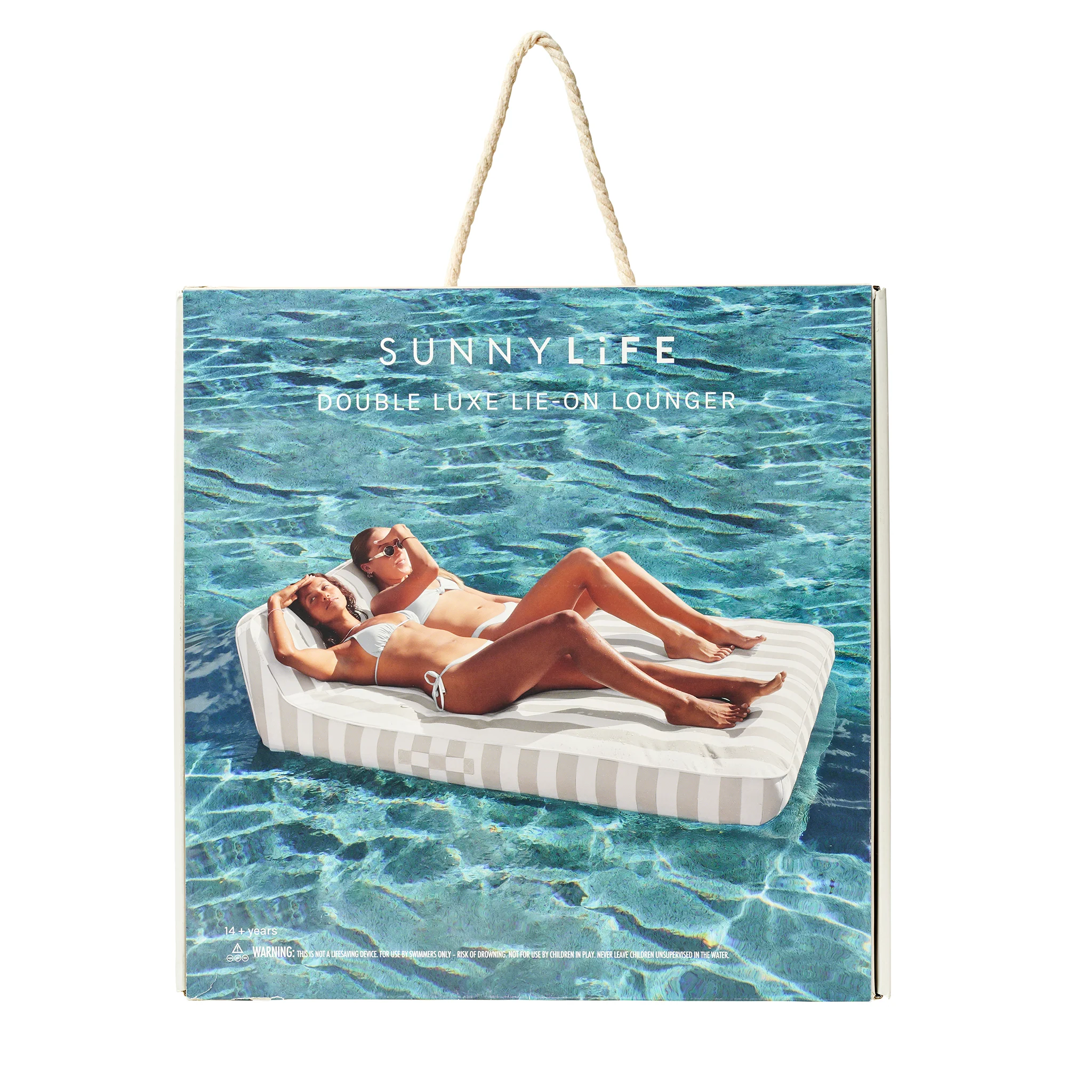 Luxe Double Lounger - Oyster Stripe - Image 8