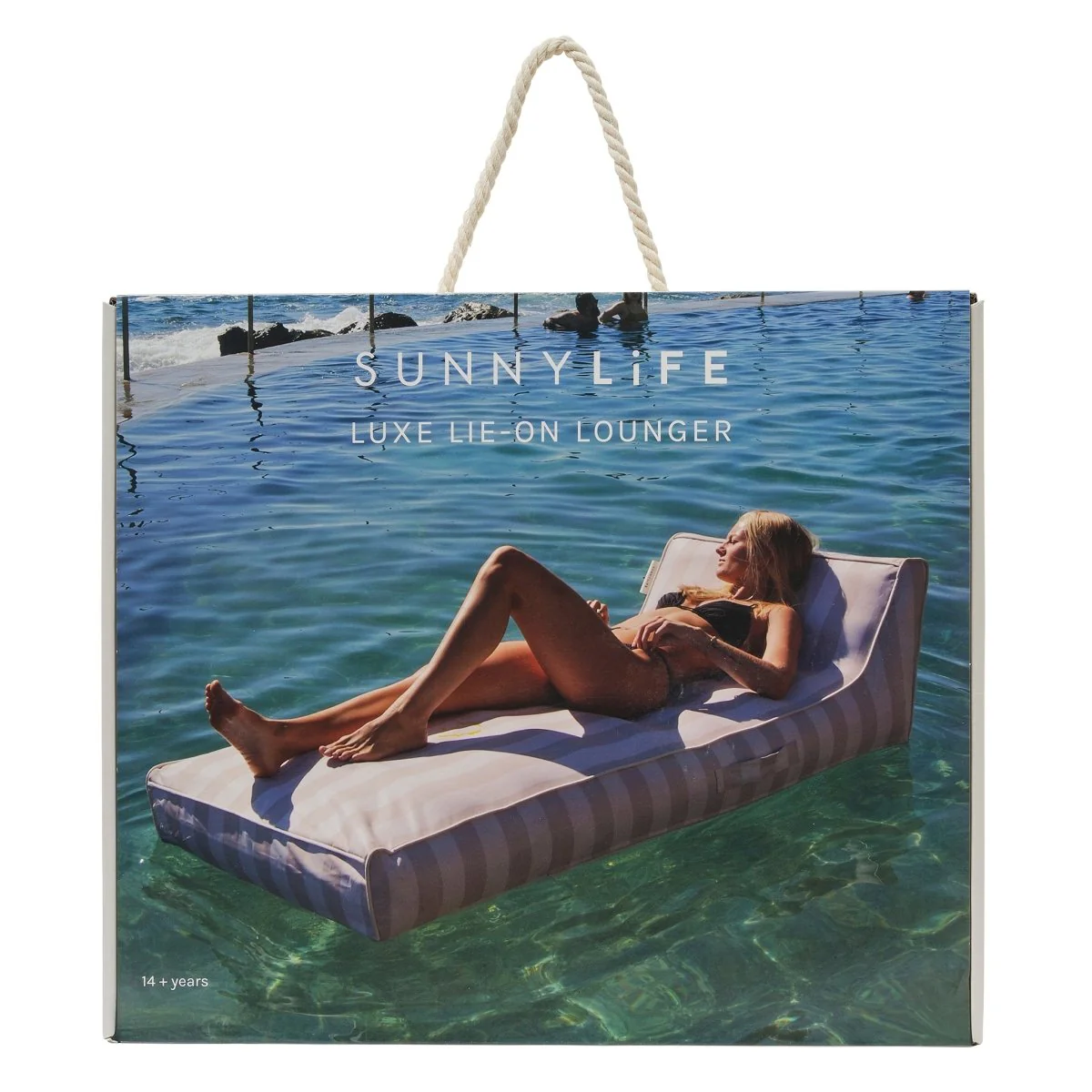 Luxe Lie-On Lounger - Oyster Stripe - Image 8