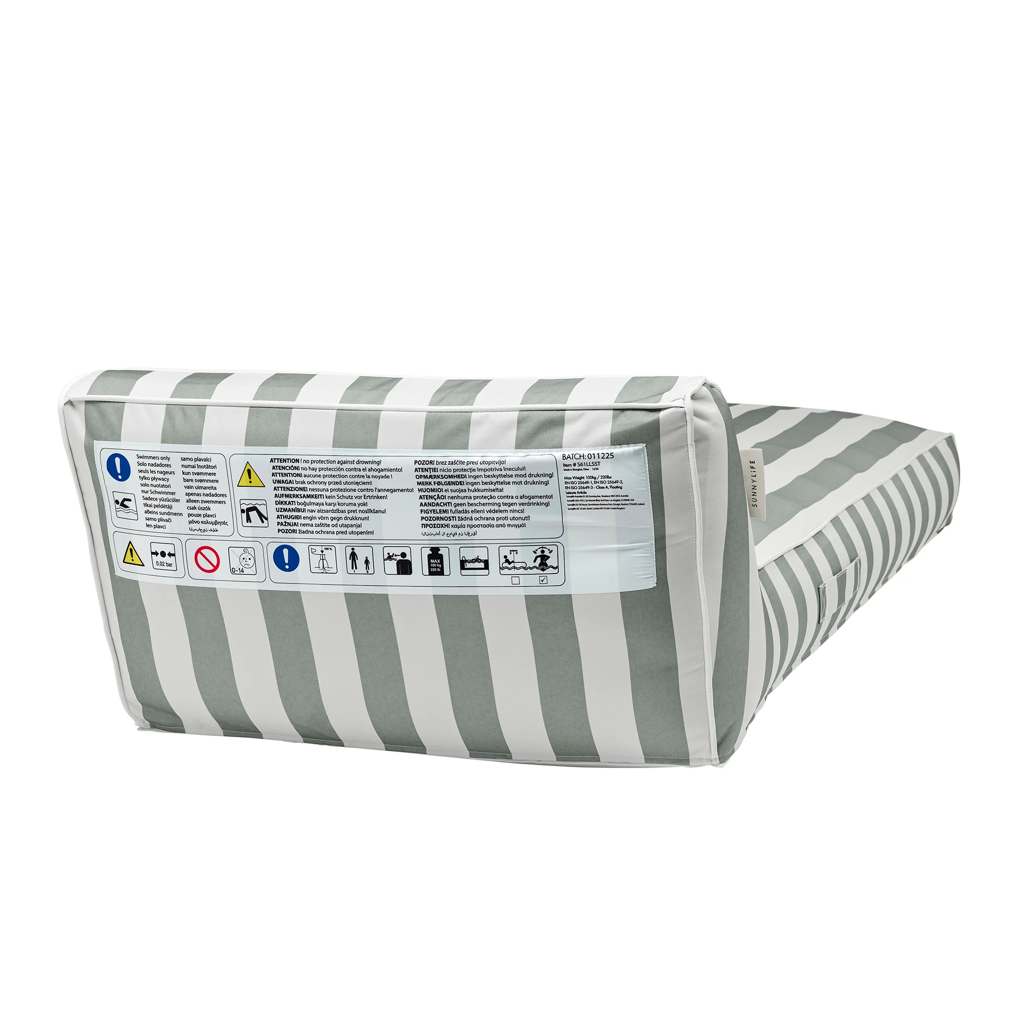 Luxe Lie-On Lounger - Seagrass Stripe - Image 8