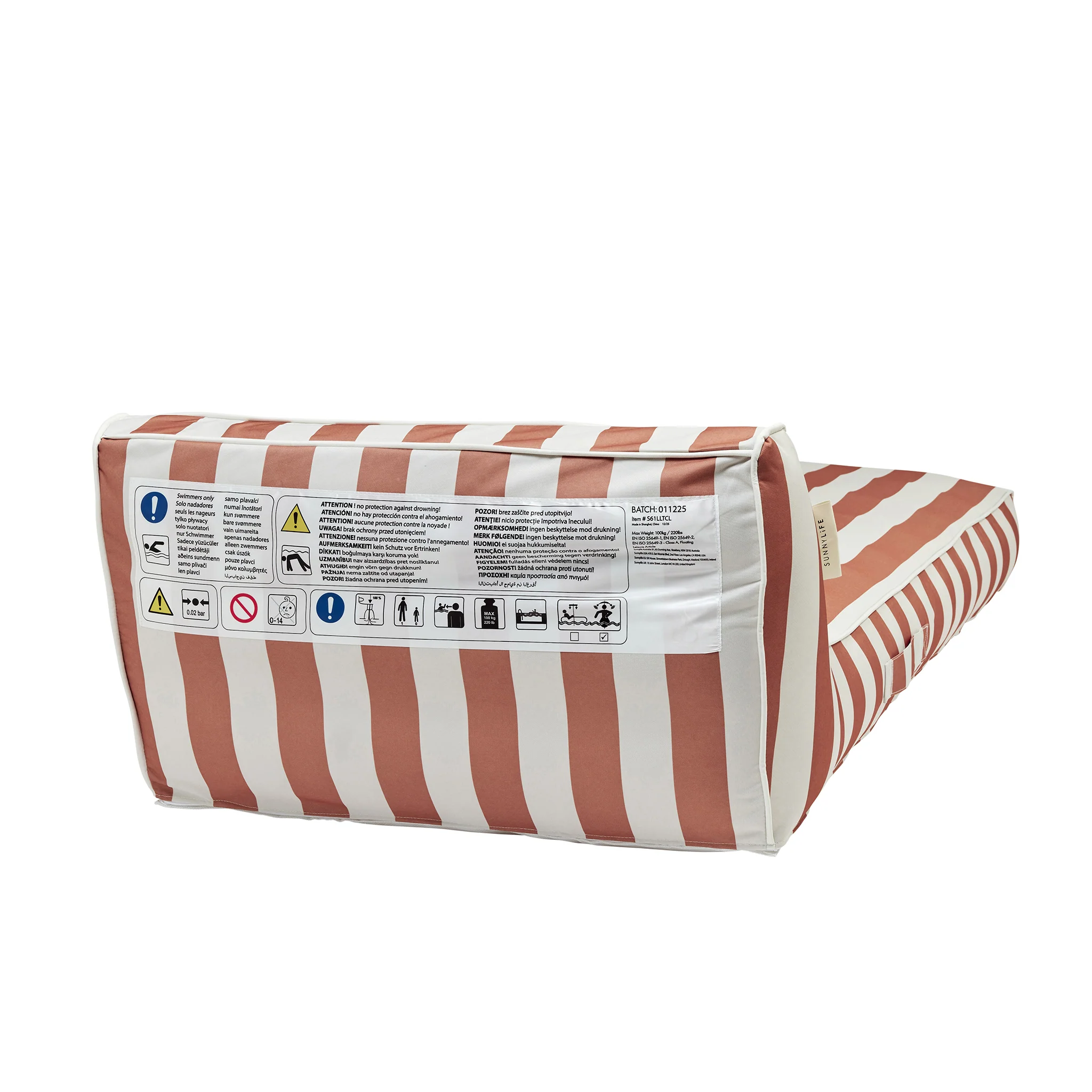 Luxe Lie-On Lounger - Tierra Clay Stripe - Image 9