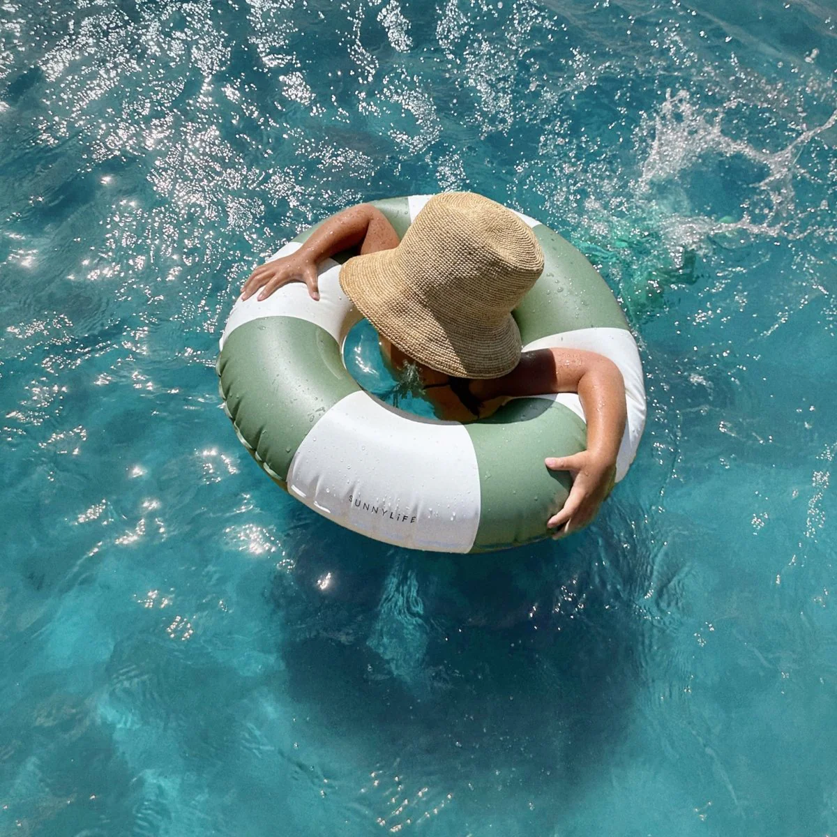 Mini Tube Pool Ring - Olive - Image 2