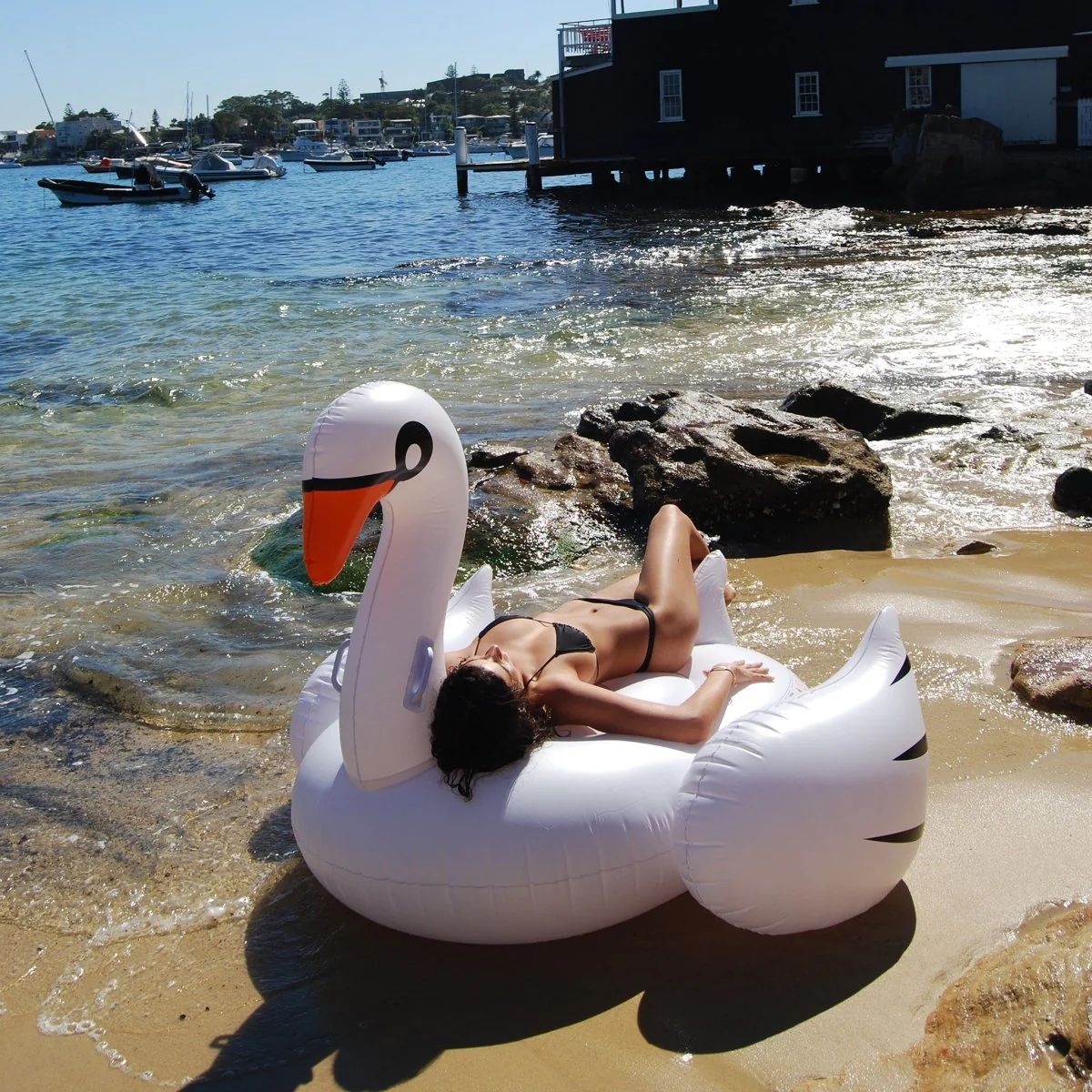 Original Luxe Ride-On Float Swan - Image 4