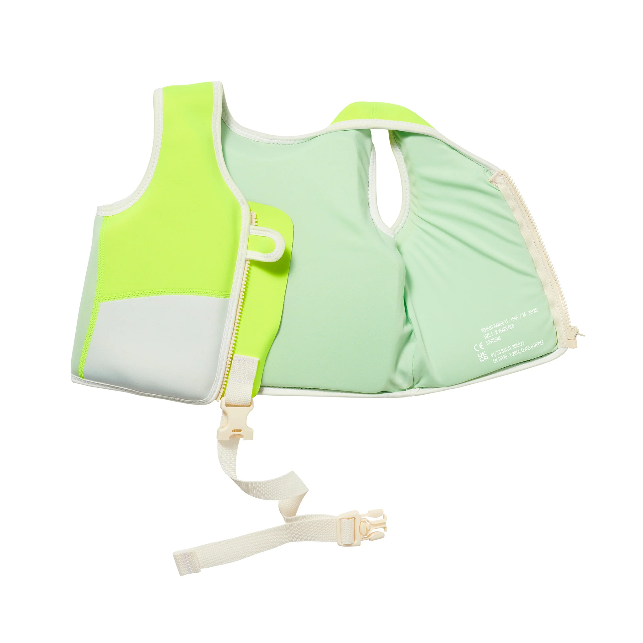 Swim Vest 1-2 - Shark Tribe Blue Neon Citrus - Image 8
