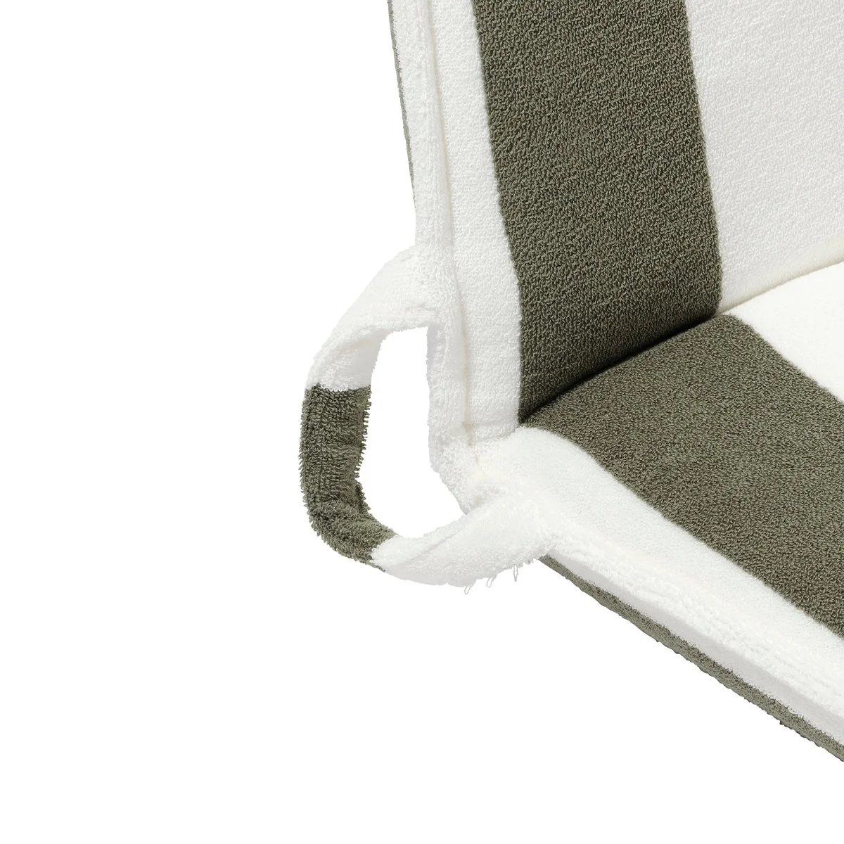 Terry Travel Lounger - Olive Stripe - Image 4